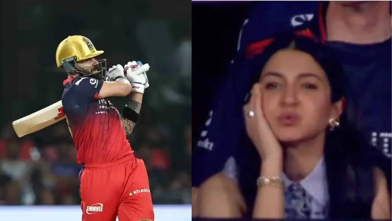 Anushka Sharma's reaction goes viral as Virat Kohli misses fifty vs LSG - Watch